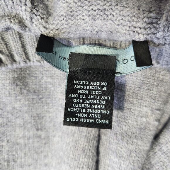 Joan Vass Pullover Sweater Women's Size Medium Gray Crew Neck Relaxed Fit - Picture 8 of 9